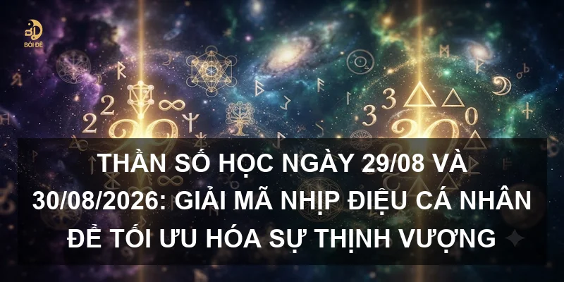 Thần số học ngày 29/08 và 30/08/2026: Giải mã nhịp điệu cá nhân để tối ưu hóa sự thịnh vượng