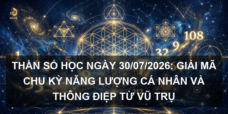 Thần số học ngày 30/07/2026: Giải mã chu kỳ năng lượng cá nhân và thông điệp từ vũ trụ