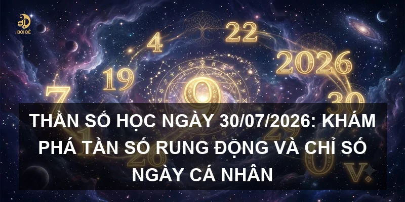 Thần số học ngày 30/07/2026: Khám phá tần số rung động và chỉ số ngày cá nhân