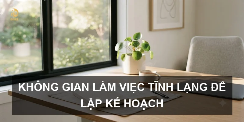 Không gian làm việc tĩnh lặng để lập kế hoạch