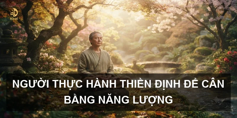 Người thực hành thiền định để cân bằng năng lượng