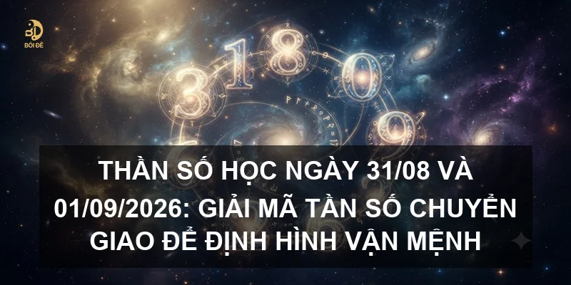 Thần số học ngày 31/08 và 01/09/2026: Giải mã tần số chuyển giao để định hình vận mệnh