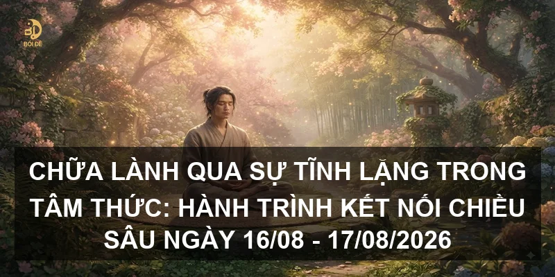 Chữa lành qua sự tĩnh lặng trong tâm thức: Hành trình kết nối chiều sâu ngày 16/08 - 17/08/2026