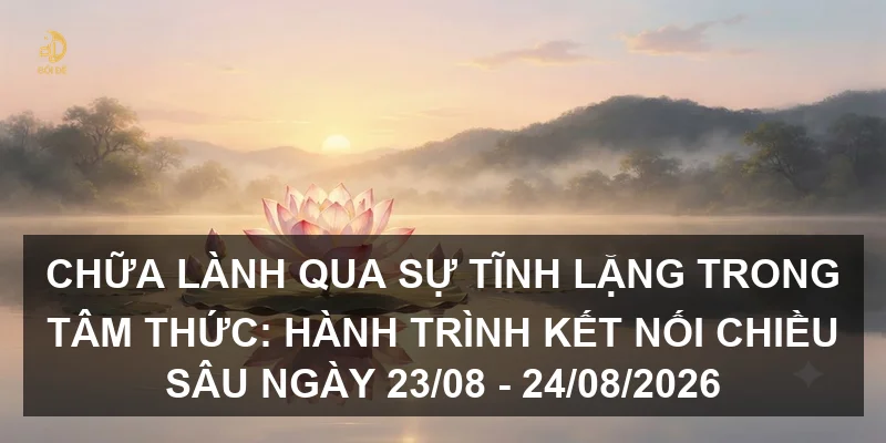 Chữa lành qua sự tĩnh lặng trong tâm thức: Hành trình kết nối chiều sâu ngày 23/08 - 24/08/2026