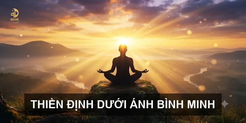 Thiền định dưới ánh bình minh