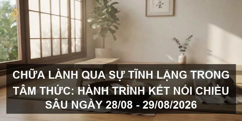 Chữa lành qua sự tĩnh lặng trong tâm thức: Hành trình kết nối chiều sâu ngày 28/08 - 29/08/2026