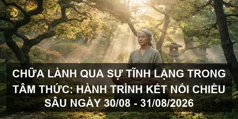 Chữa lành qua sự tĩnh lặng trong tâm thức: Hành trình kết nối chiều sâu ngày 30/08 - 31/08/2026
