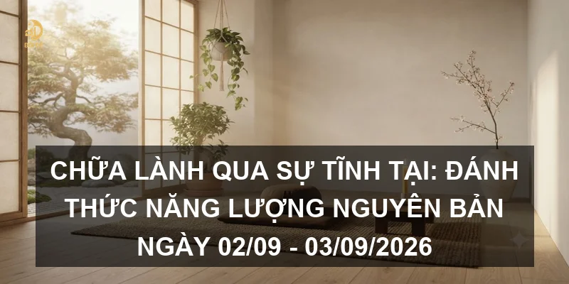 Chữa lành qua sự tĩnh tại: Đánh thức năng lượng nguyên bản ngày 02/09 - 03/09/2026