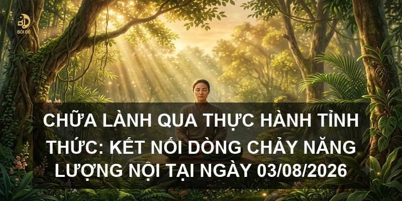Chữa lành qua thực hành tỉnh thức: Kết nối dòng chảy năng lượng nội tại ngày 03/08/2026