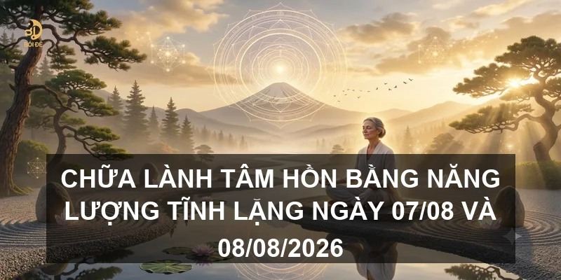 Chữa lành tâm hồn bằng năng lượng tĩnh lặng ngày 07/08 và 08/08/2026