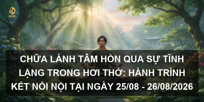 Chữa lành tâm hồn qua sự tĩnh lặng trong hơi thở: Hành trình kết nối nội tại ngày 25/08 - 26/08/2026