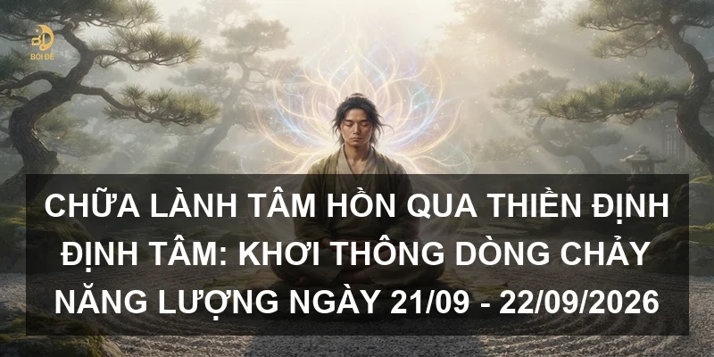 Chữa lành tâm hồn qua thiền định định tâm: Khơi thông dòng chảy năng lượng ngày 21/09 - 22/09/2026