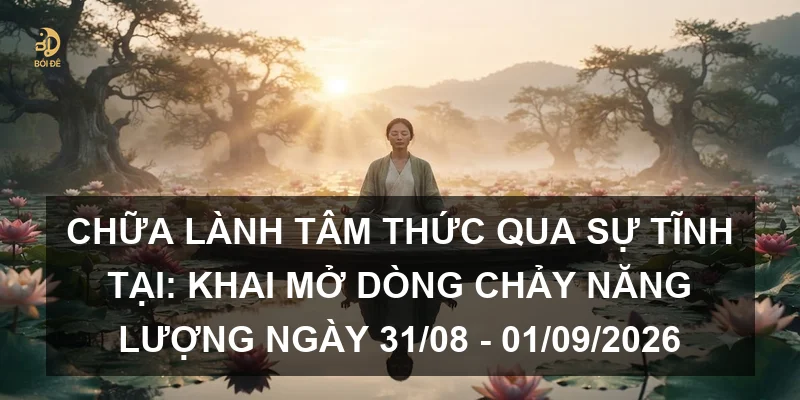 Chữa lành tâm thức qua sự tĩnh tại: Khai mở dòng chảy năng lượng ngày 31/08 - 01/09/2026