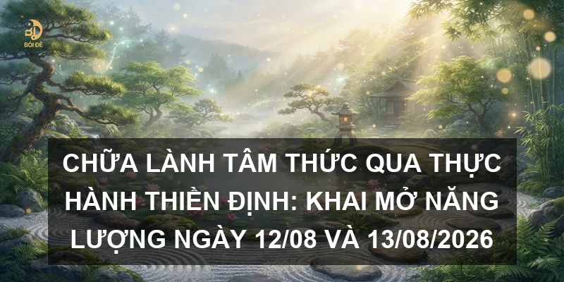 Chữa lành tâm thức qua thực hành thiền định: Khai mở năng lượng ngày 12/08 và 13/08/2026
