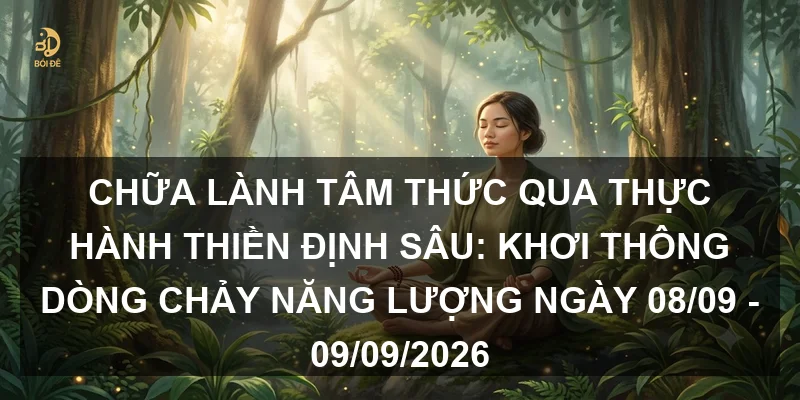 Chữa lành tâm thức qua thực hành thiền định sâu: Khơi thông dòng chảy năng lượng ngày 08/09 - 09/09/2026