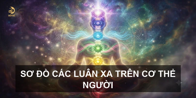 Sơ đồ các luân xa trên cơ thể người