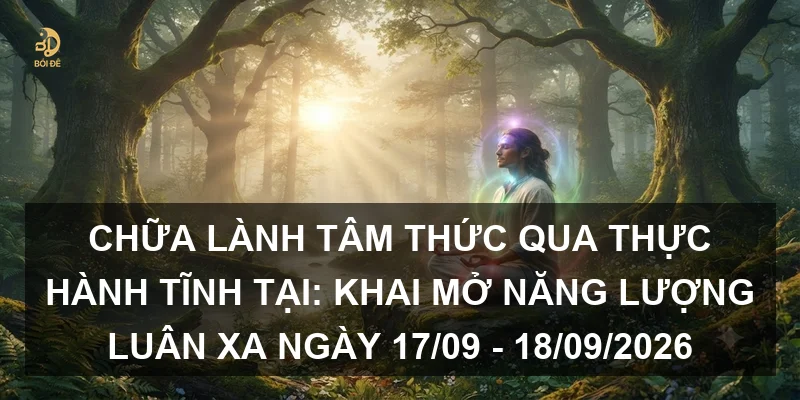 Chữa lành tâm thức qua thực hành tĩnh tại: Khai mở năng lượng luân xa ngày 17/09 - 18/09/2026