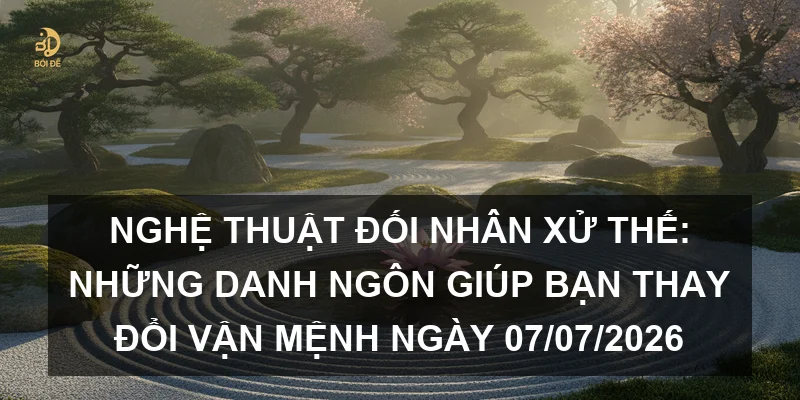 Nghệ thuật đối nhân xử thế: Những danh ngôn giúp bạn thay đổi vận mệnh ngày 07/07/2026