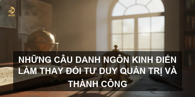 Những câu danh ngôn kinh điển làm thay đổi tư duy quản trị và thành công