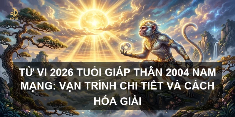 Tử vi 2026 tuổi Giáp Thân 2004 nam mạng: Vận trình chi tiết và cách hóa giải