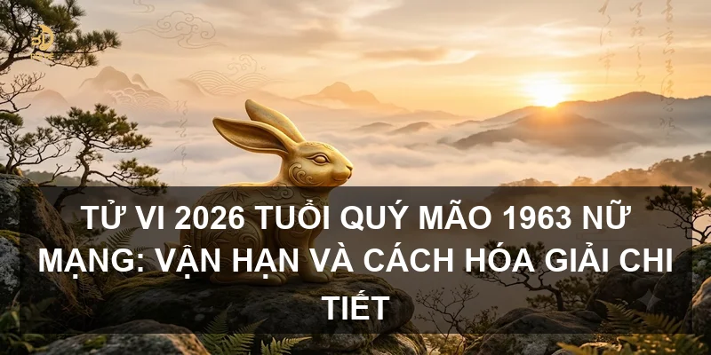 Tử vi 2026 tuổi Quý Mão 1963 nữ mạng: Vận hạn và cách hóa giải chi tiết