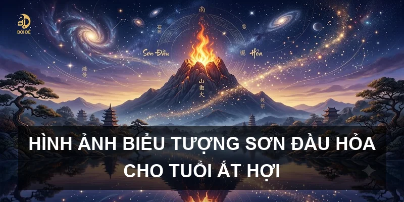 Hình ảnh biểu tượng Sơn Đầu Hỏa cho tuổi Ất Hợi