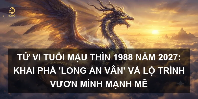 Tử vi tuổi Mậu Thìn 1988 năm 2027: Khai phá 'Long ẩn vân' và lộ trình vươn mình mạnh mẽ