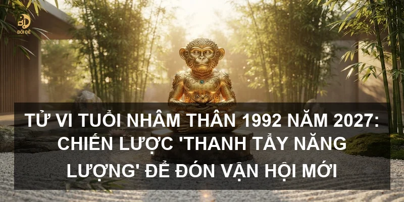 Tử vi tuổi Nhâm Thân 1992 năm 2027: Chiến lược 'Thanh tẩy năng lượng' để đón vận hội mới