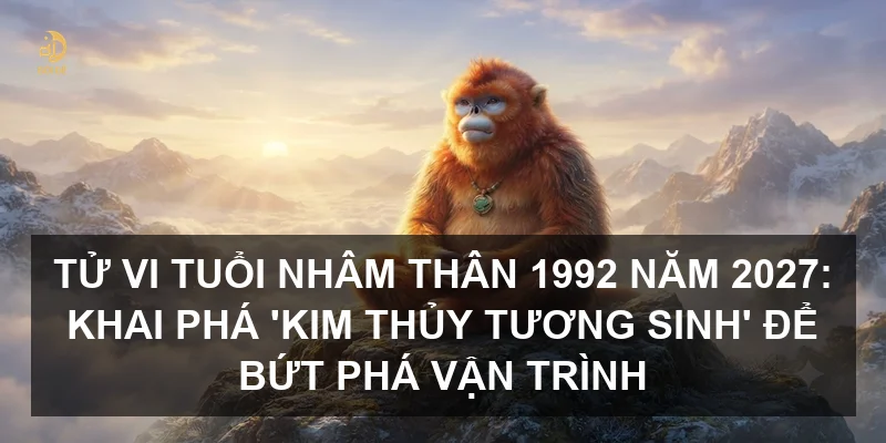 Tử vi tuổi Nhâm Thân 1992 năm 2027: Khai phá 'Kim Thủy tương sinh' để bứt phá vận trình