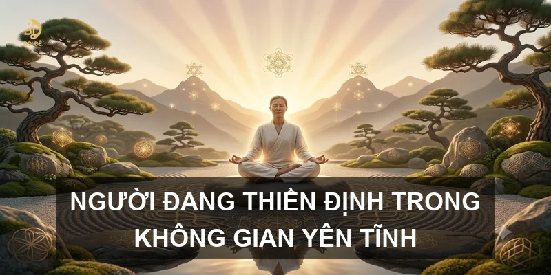 Người đang thiền định trong không gian yên tĩnh