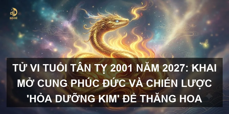 Tử vi tuổi Tân Tỵ 2001 năm 2027: Khai mở cung Phúc Đức và chiến lược 'Hỏa dưỡng Kim' để thăng hoa