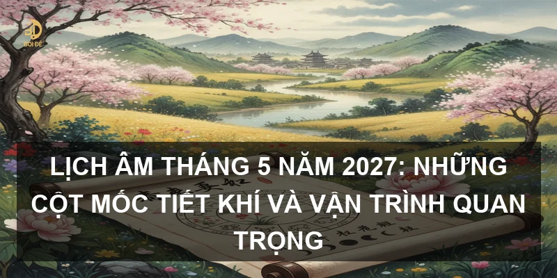 Lịch Âm tháng 5 năm 2027: Những cột mốc tiết khí và vận trình quan trọng