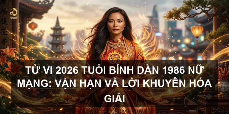 Tử vi 2026 tuổi Bính Dần 1986 nữ mạng: Vận hạn và lời khuyên hóa giải