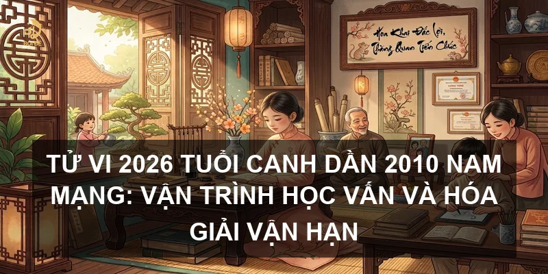 Tử vi 2026 tuổi Canh Dần 2010 nam mạng: Vận trình học vấn và hóa giải vận hạn