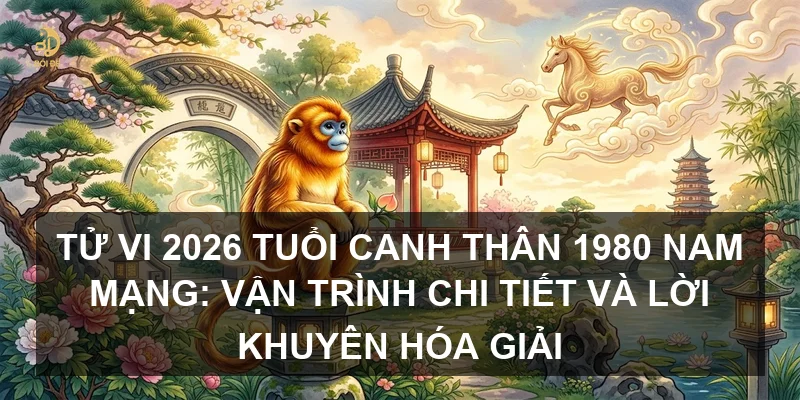 Tử vi 2026 tuổi Canh Thân 1980 nam mạng: Vận trình chi tiết và lời khuyên hóa giải