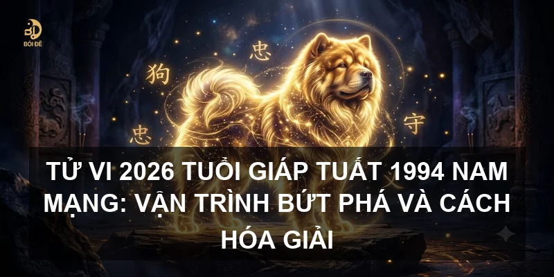 Tử vi 2026 tuổi Giáp Tuất 1994 nam mạng: Vận trình bứt phá và cách hóa giải