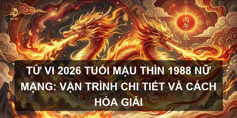 Tử vi 2026 tuổi Mậu Thìn 1988 nữ mạng: Vận trình chi tiết và cách hóa giải