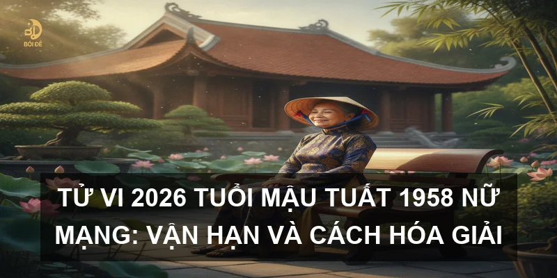 Tử vi 2026 tuổi Mậu Tuất 1958 nữ mạng: Vận hạn và cách hóa giải