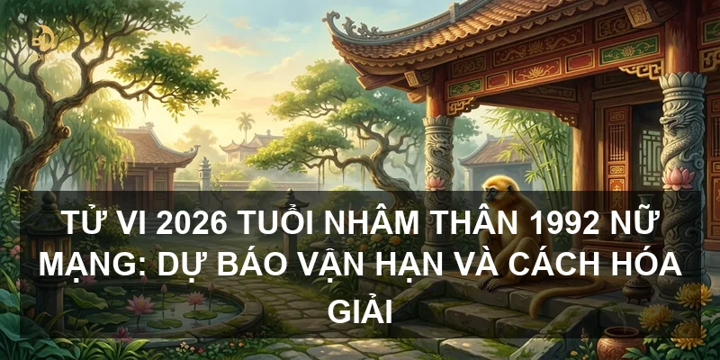 Tử vi 2026 tuổi Nhâm Thân 1992 nữ mạng: Dự báo vận hạn và cách hóa giải