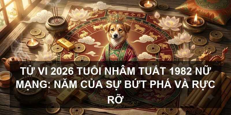 Tử vi 2026 tuổi Nhâm Tuất 1982 nữ mạng: Năm của sự bứt phá và rực rỡ