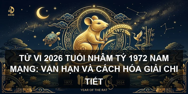 Tử vi 2026 tuổi Nhâm Tý 1972 nam mạng: Vận hạn và cách hóa giải chi tiết