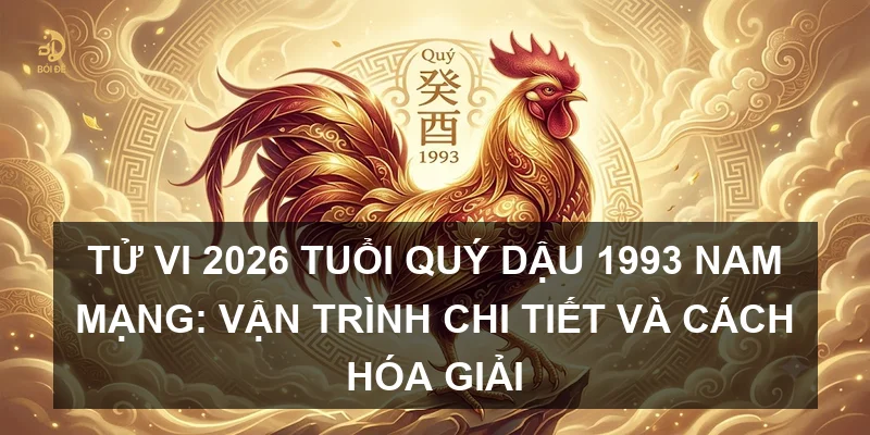 Tử vi 2026 tuổi Quý Dậu 1993 nam mạng: Vận trình chi tiết và cách hóa giải