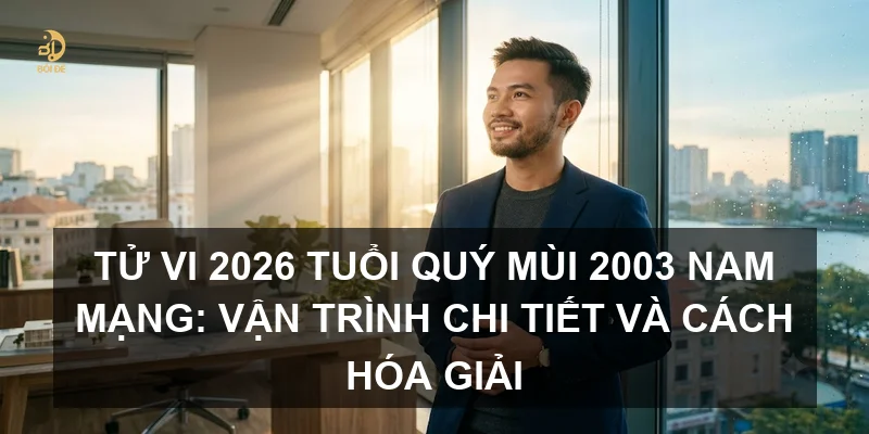 Tử vi 2026 tuổi Quý Mùi 2003 nam mạng: Vận trình chi tiết và cách hóa giải