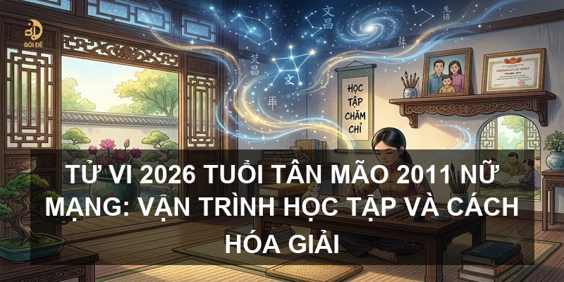 Tử vi 2026 tuổi Tân Mão 2011 nữ mạng: Vận trình học tập và cách hóa giải