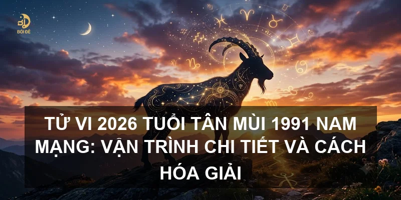 Tử vi 2026 tuổi Tân Mùi 1991 nam mạng: Vận trình chi tiết và cách hóa giải