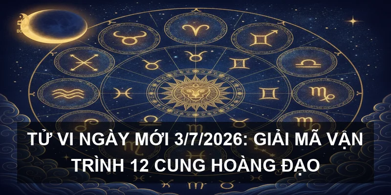Tử vi ngày mới 3/7/2026: Giải mã vận trình 12 cung hoàng đạo