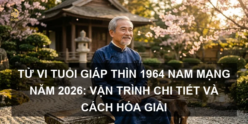 Tử vi tuổi Giáp Thìn 1964 nam mạng năm 2026: Vận trình chi tiết và cách hóa giải
