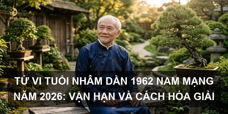 Tử vi tuổi Nhâm Dần 1962 nam mạng năm 2026: Vận hạn và cách hóa giải
