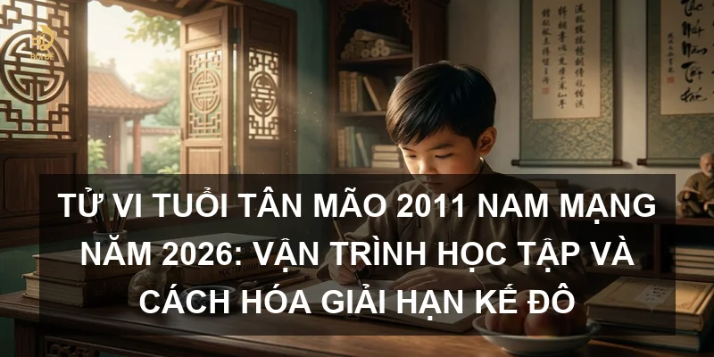 Tử vi tuổi Tân Mão 2011 nam mạng năm 2026: Vận trình học tập và cách hóa giải hạn Kế Đô