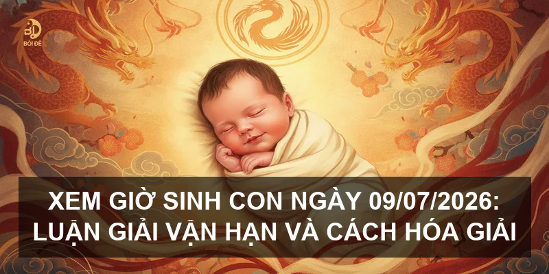 Xem giờ sinh con ngày 09/07/2026: Luận giải vận hạn và cách hóa giải